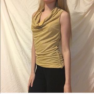 💕 Gold Cowl Neck Tank